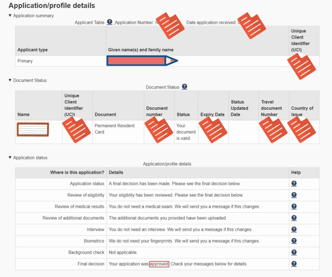 approved PR CARD application