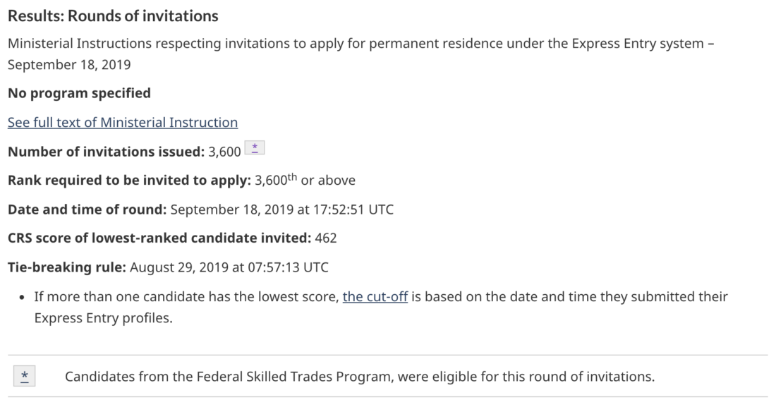 draw 126 canada express entry